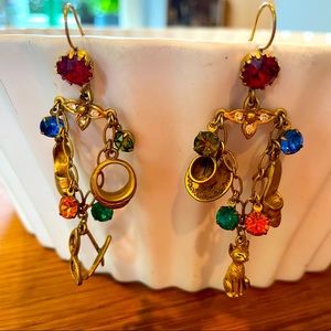 Butler and Wilson costume jewellery charm earrings